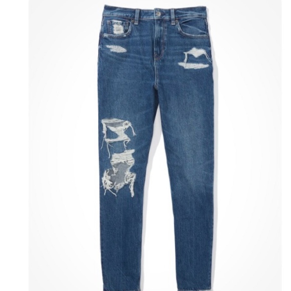 American Eagle Ripped Mom Jean